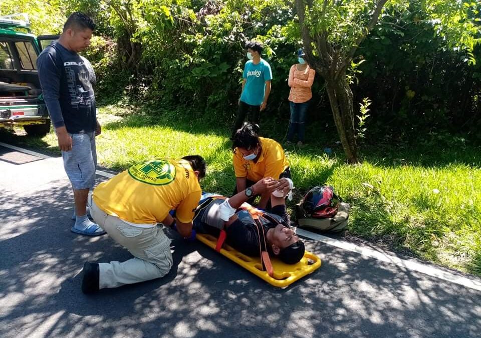 Lesionado en accidente entre Berlín y Mercedes Umaña.