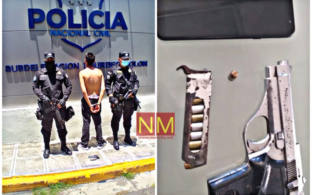 Pandillero menor de edad fue capturado con arma ilegal en Lourdes, Colón.