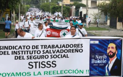 GIGANTESCA MOVILIZACIÓN SOCIAL RESPALDA REELECCIÓN DE NAYIB BUKELE.